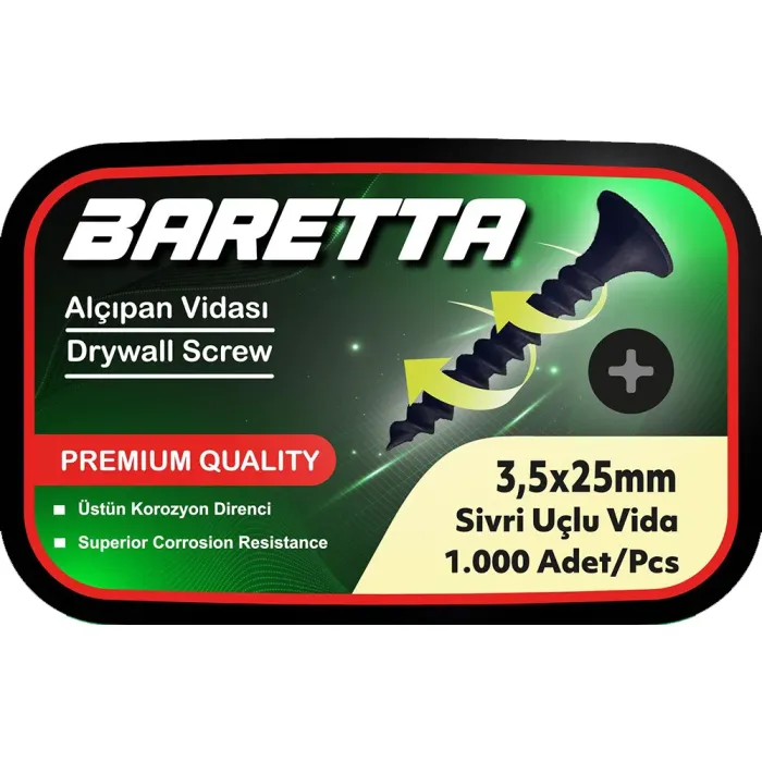 Baretta PROFIX 3.5 x 25 mm plastic tub